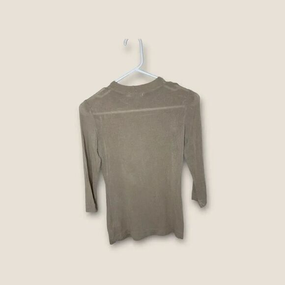 Mod Ref Tan Basics 3/4 Sleeve Top - Picture 2 of 4